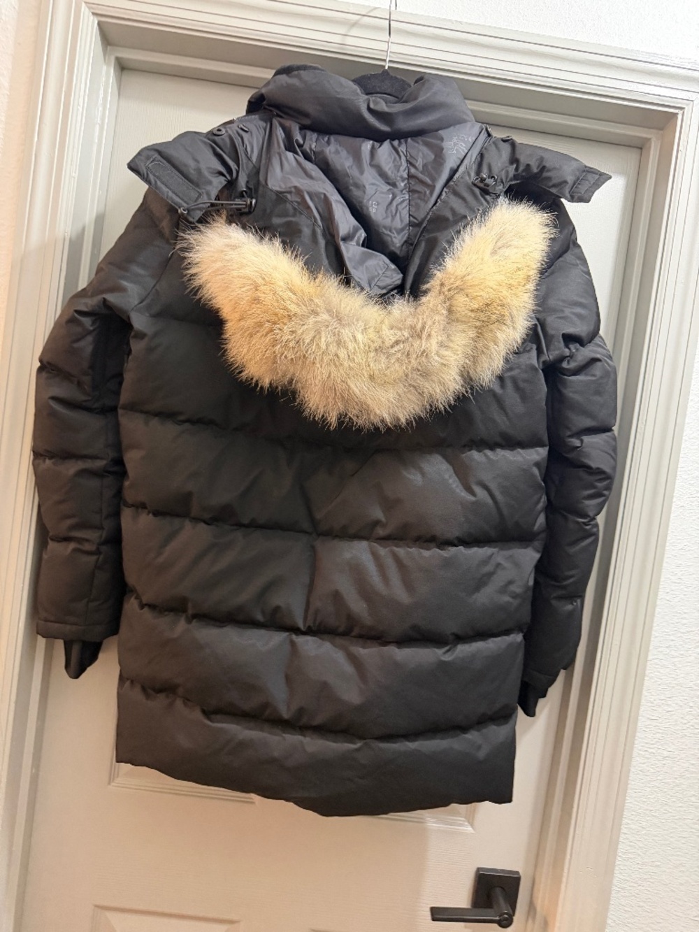 Black Arctic Temperatures Triple Fat Goose Coat